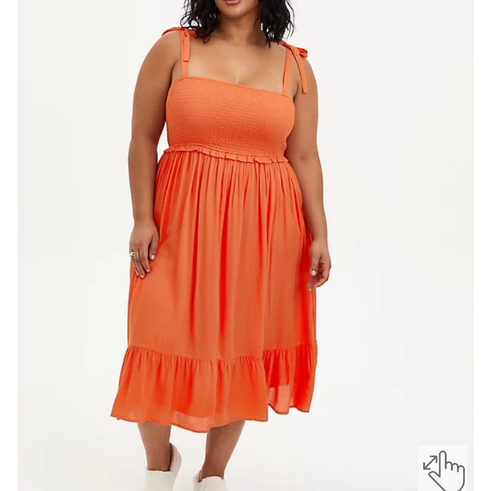 Super Soft Orange Skater Dress